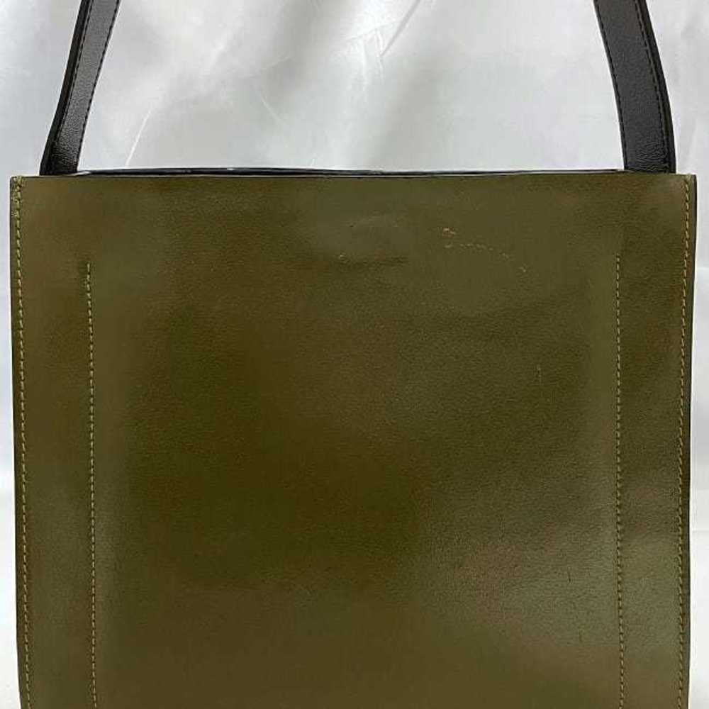 Miu Miu Khaki Black Bag Leather Green Shoulder Madras Shoulder Bag - Picture 6 of 9